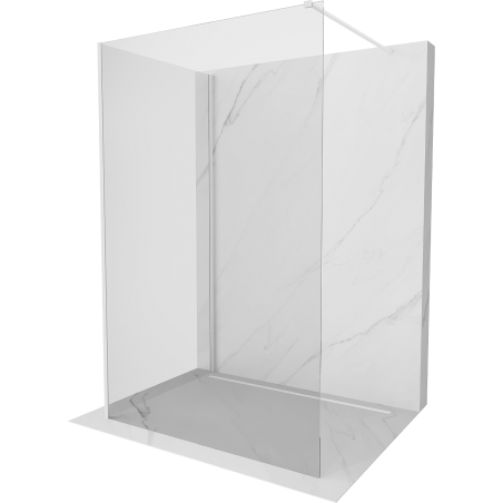 Mexen Kioto Walk-in душ стенка 135 x 100 см, прозрачен, бял - 800-135-212-20-00-100