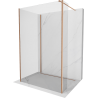 Mexen Kioto стена за душ Walk-in 110 x 105 x 30 см, прозрачна, четка мед - 800-110-105-221-65-00-030